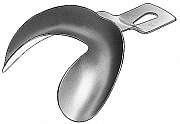 Impression tray Ehricke non-perforated lower jaw