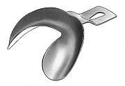 Impression tray Ehricke non-perforated lower jaw