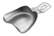 Impression tray Ehricke non-perforated upper jaw