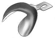 Impression tray Ehricke non-perforated lower jaw