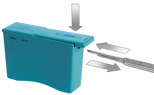 Cajita para hojas de bisturis
